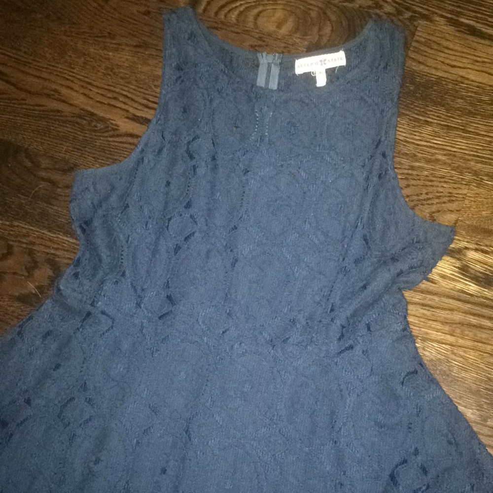 NWOT navy lace dress